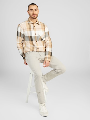 JOOP! Jeans Regular fit Button Up Shirt 'Harvi' in Beige