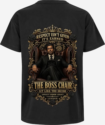 LUNØIR Studio Shirt 'The Boss Chair' in Schwarz: Vorderseite