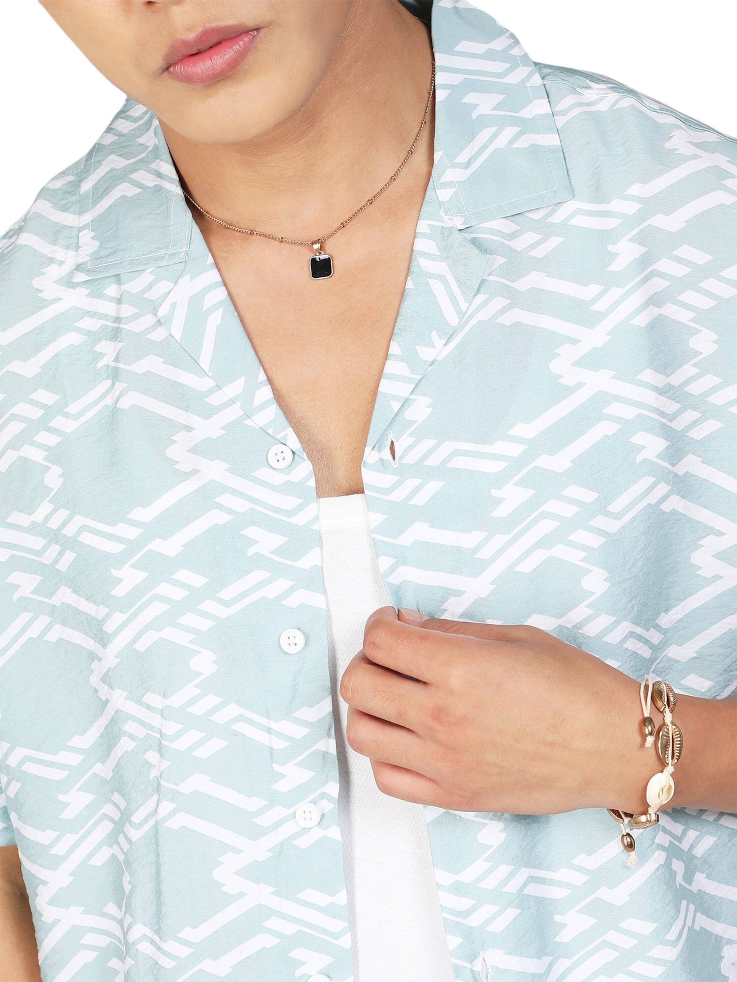 Campus Sutra Regular fit Button Up Shirt 'Tahnee' in Blue