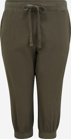 KAFFE CURVE Pants 'Nana' in Green: front