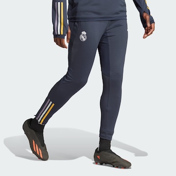 ADIDAS PERFORMANCE Slim fit Workout Pants 'Real Madrid Tiro 23' in Blue: front