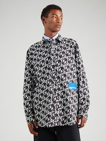 Comfort fit Camicia di KARL LAGERFELD JEANS in nero: frontale