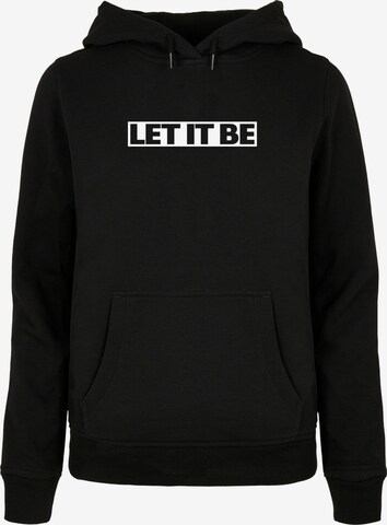 Merchcode Sweatshirt 'Beatles -  Let it be' in Black: front