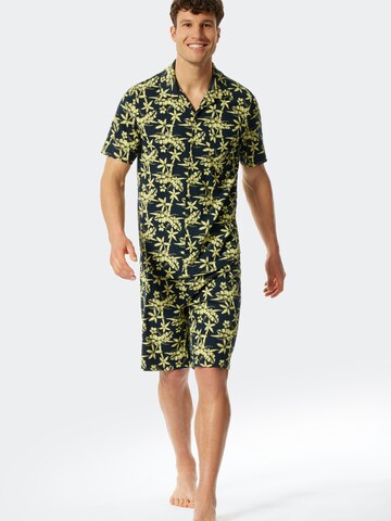 SCHIESSER Short Pajamas 'Fine Interlock' in Yellow: front