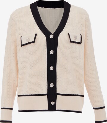 CHANI Knit Cardigan in Beige: front