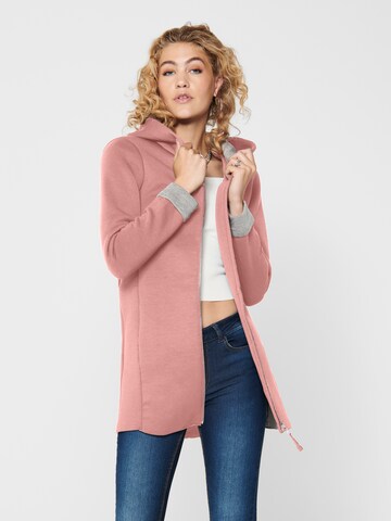 Manteau mi-saison 'Lena' ONLY en rose : devant