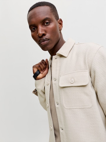JACK & JONES Regular Fit Hemd 'JJEREGENT' in Beige