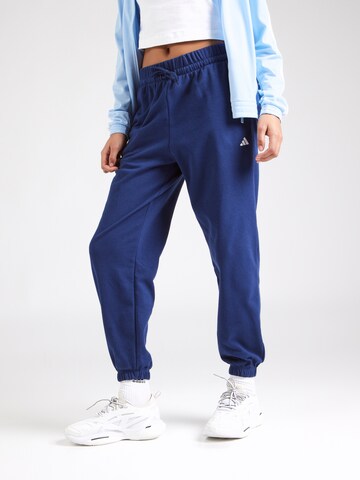 Effilé Pantalon de sport 'Essentials' ADIDAS SPORTSWEAR en bleu : devant