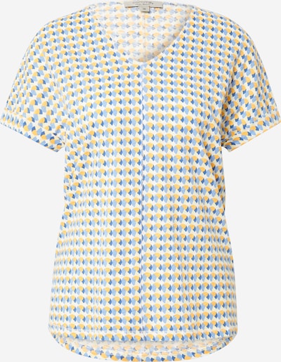 comma casual identity Camiseta 'Allover-Print' en azul / amarillo / blanco, Vista del producto