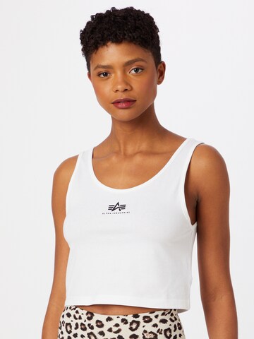 Top de la ALPHA INDUSTRIES pe alb: față