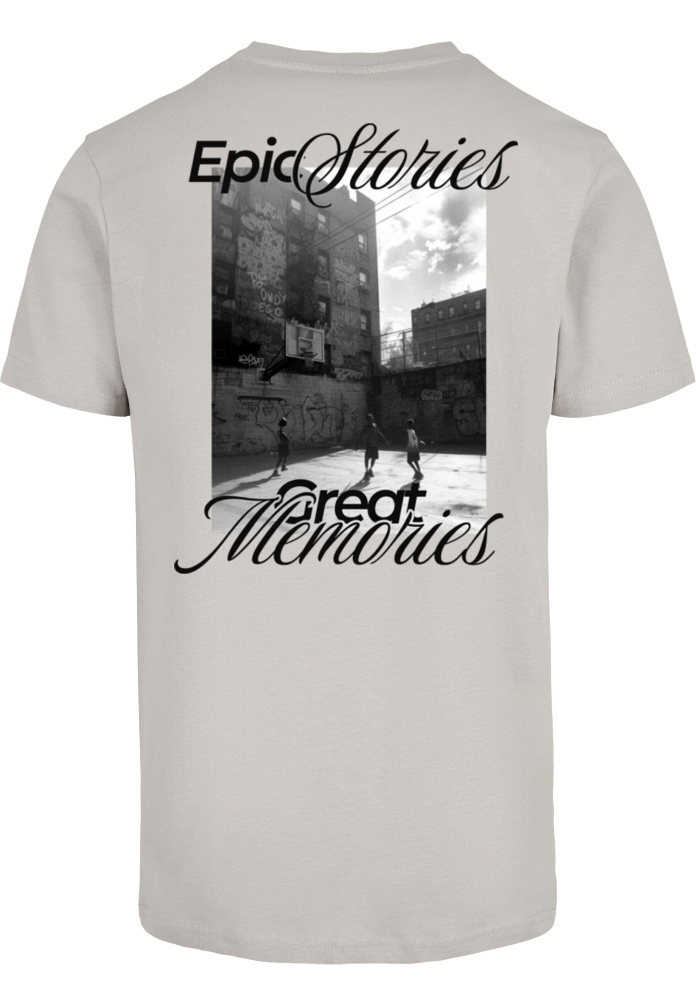 Maglietta 'Epic Stories Great Memories' di Mister Tee in grigio