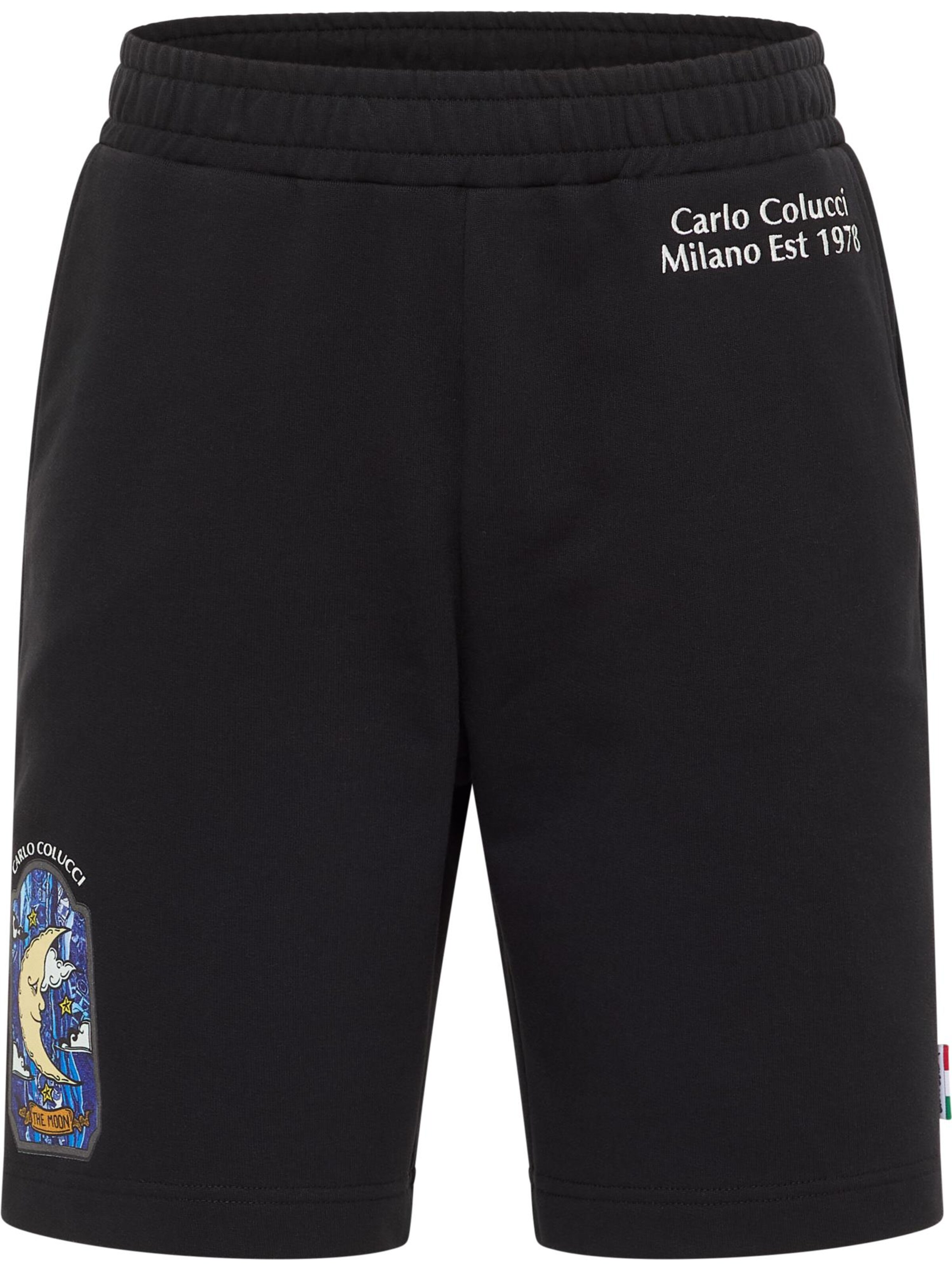 Carlo Colucci Broek 'Eickhorn' in Zwart: voorkant