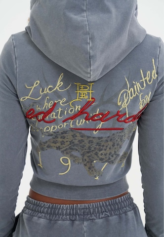 Ed Hardy Sweatjacke 'Flaming Tiger' in Grau