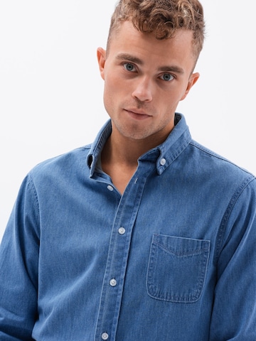 Ombre Slim fit Button Up Shirt 'K568' in Blue