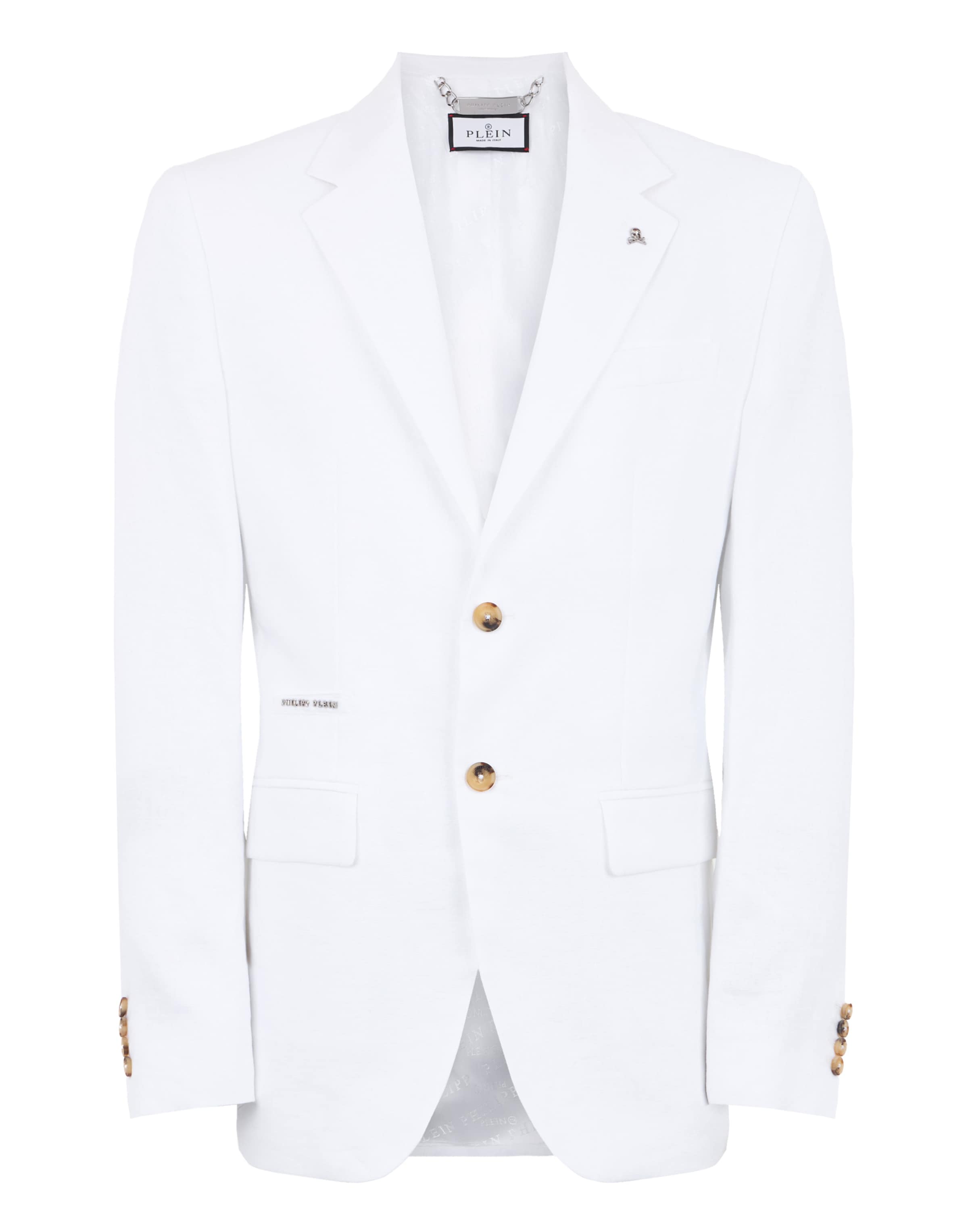 Philipp Plein Slim Fit Sakko in Weiß: Vorderseite