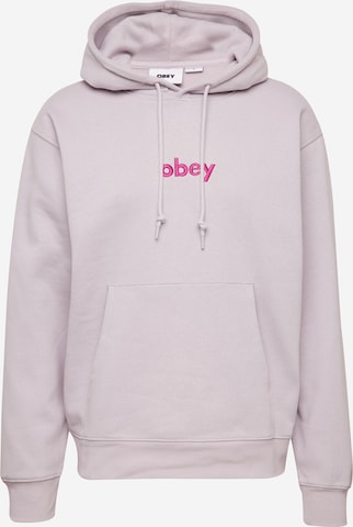 Obey Sweatshirt 'Lowercase' in Purple: front
