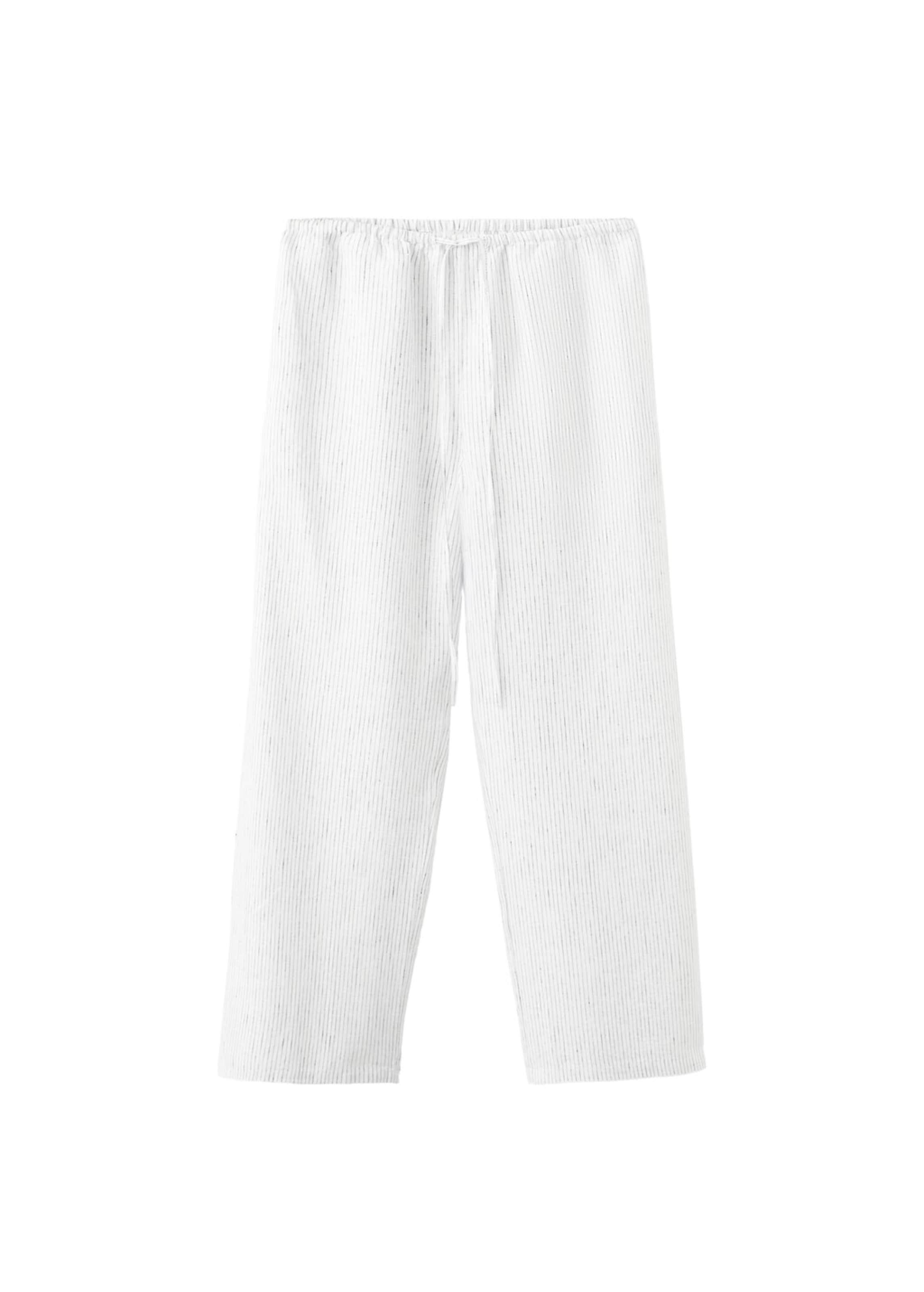 MANGO Pyjamahose 'Geraldin' in Weiß: Vorderseite