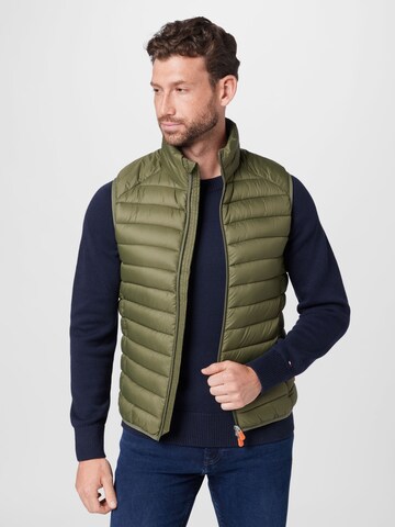 SAVE THE DUCK Vest 'Adam' in Green: front