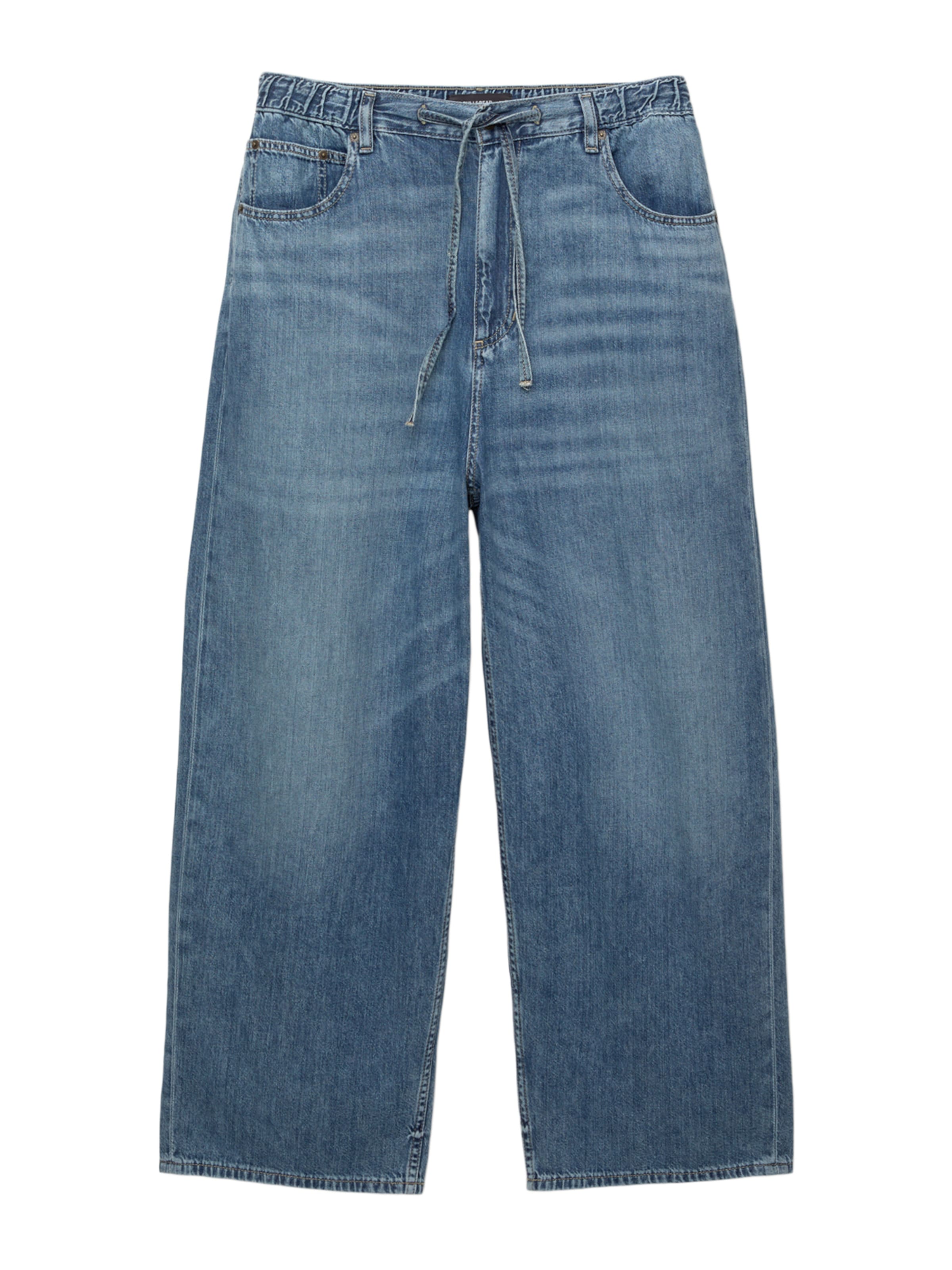 Pull&Bear Baggy Jeans in Blauw: voorkant