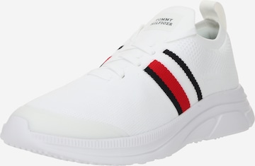 TOMMY HILFIGER Спортни обувки Slip On 'Modern Runner' в бяло: отпред