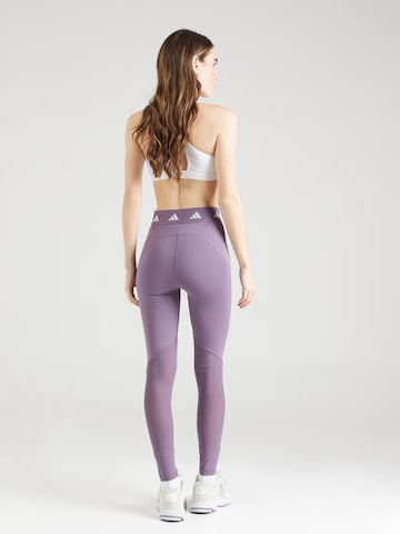 ADIDAS PERFORMANCE - Skinny Calças de desporto 'Techfit Stash Pocket Full-length' em roxo