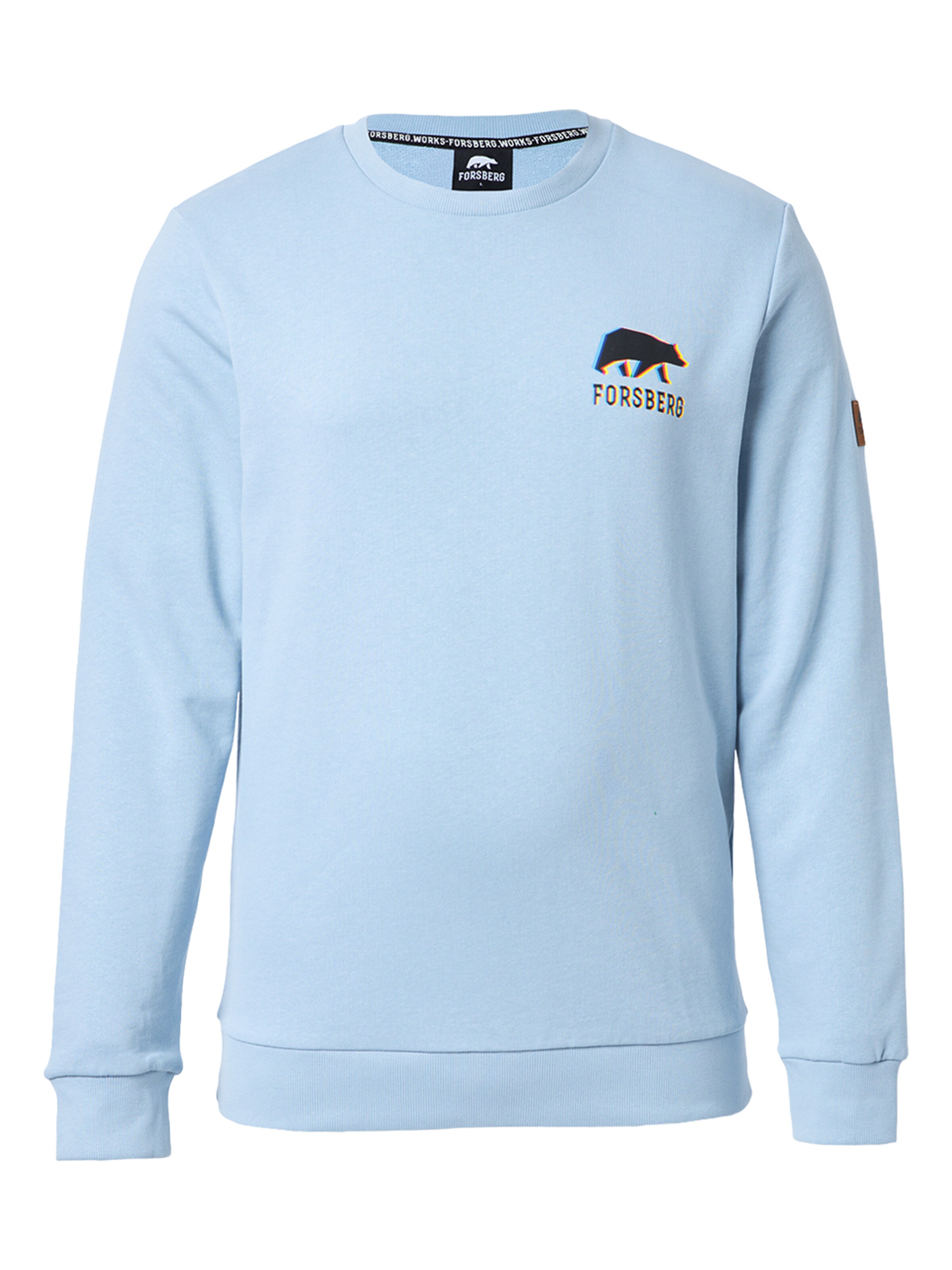 FORSBERG Sweatshirt 'mit kleinem Anaglyph-Logo'‌‌‌‌‌ in Blau