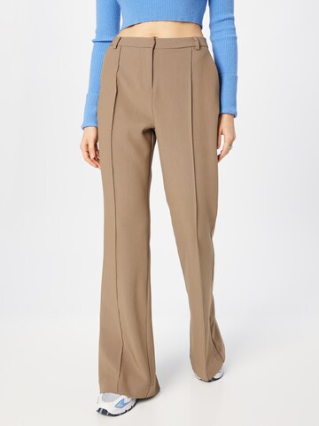 Flared Pantaloni con piega frontale 'Valentina' di Birgitte Herskind in marrone: frontale