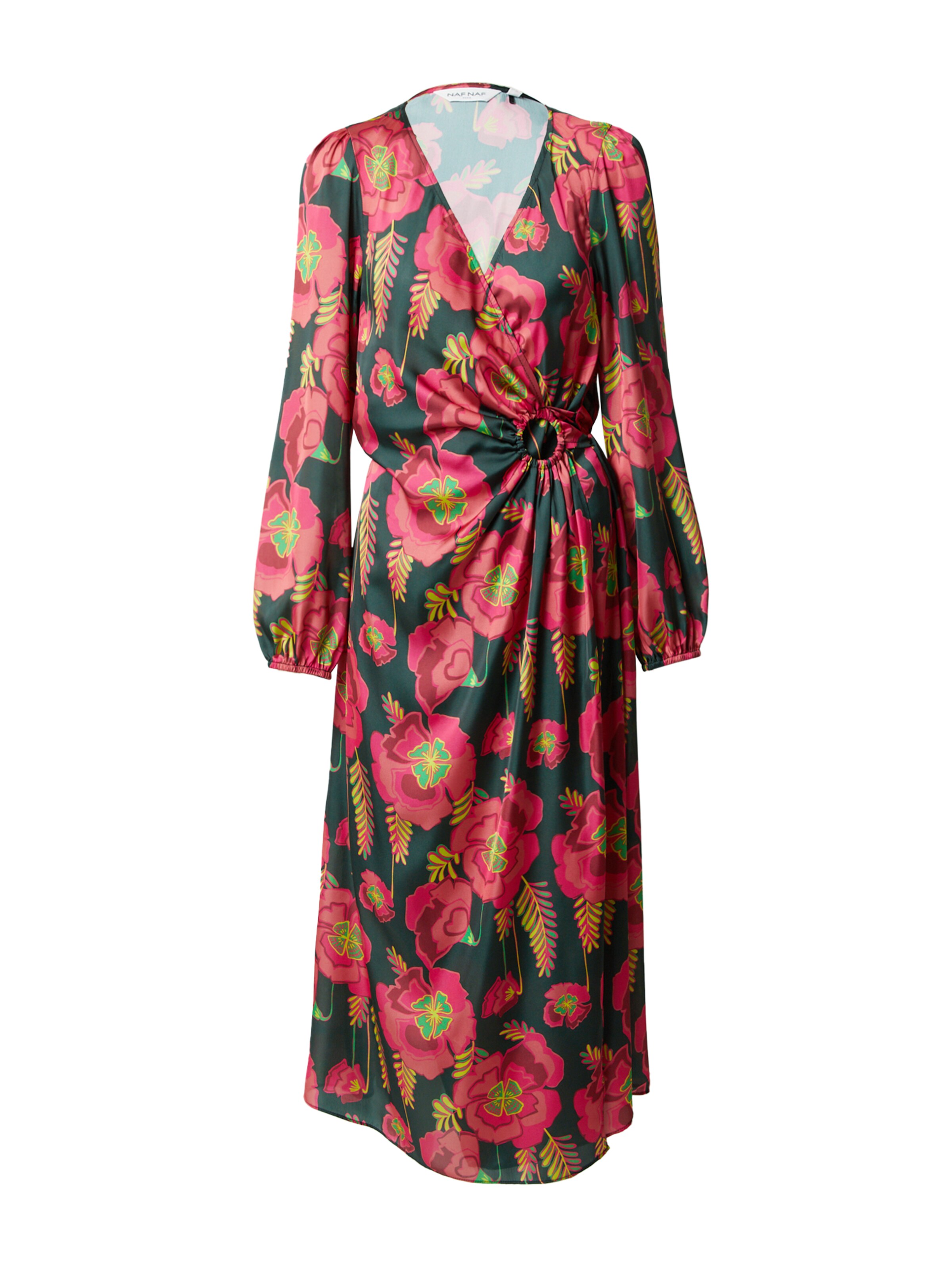 NAF NAF Kleid 'Jungle' in Grün: Vorderseite