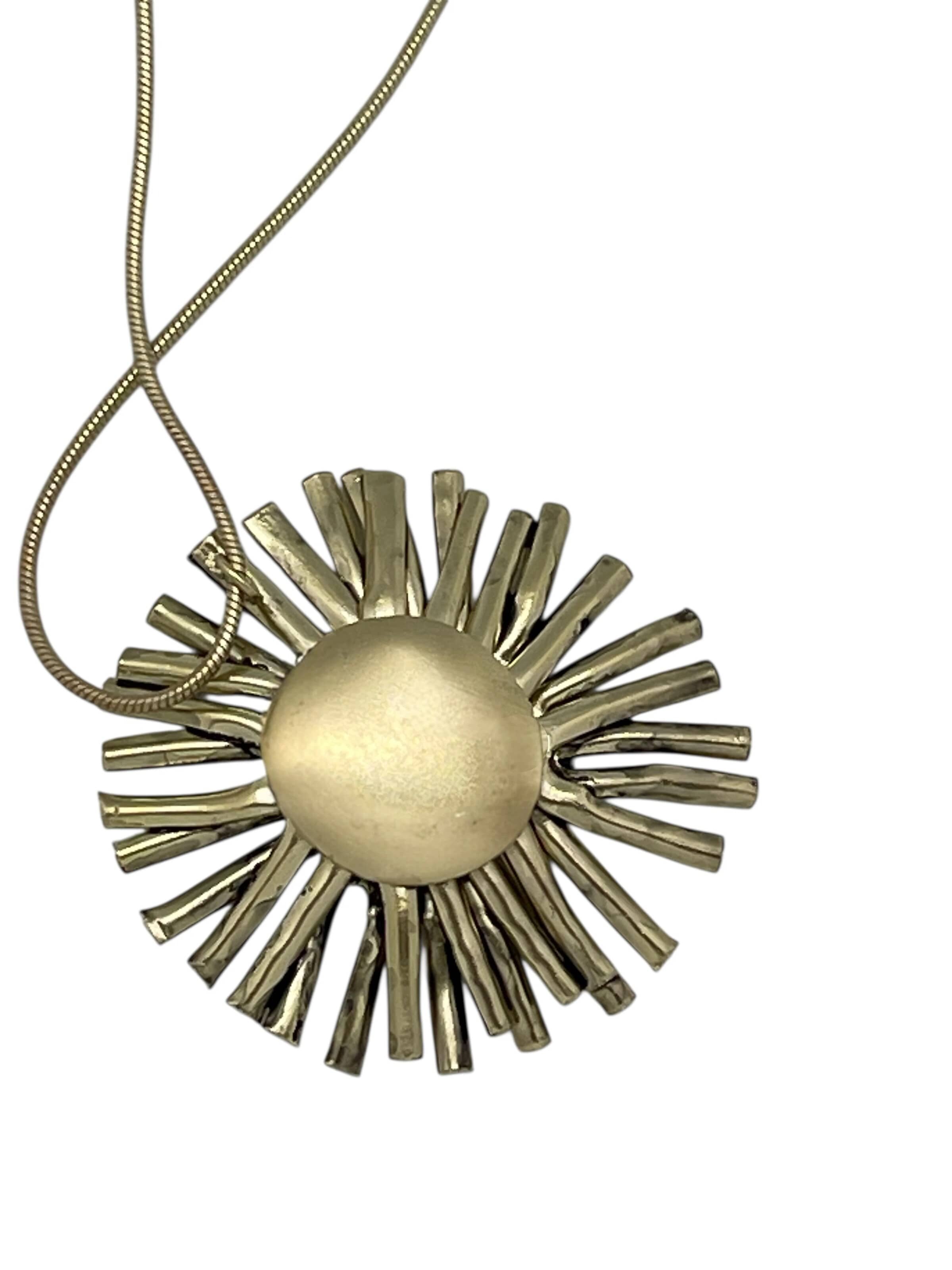 Gloria Mago - Cadena 'Sunflower pendant necklace, gold brass' en oro