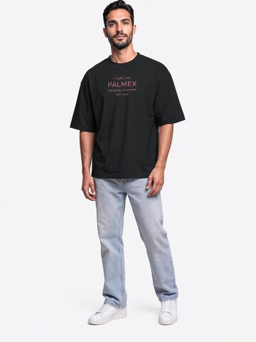 Palmex Shirt 'Palmex Coastal Shadow Oversize T-Shirt' in Black