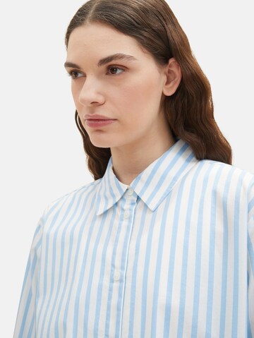 TOM TAILOR Blouse 'Boxy' in Blauw