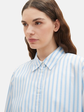 TOM TAILOR Bluse 'Boxy' in Blau