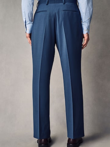 Next Slimfit Bandplooibroek in Blauw