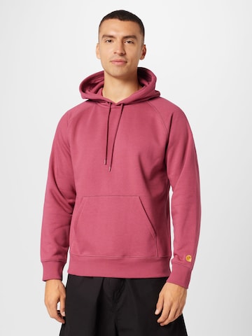 Carhartt WIP Sweatshirt 'Chase' in Pink: front