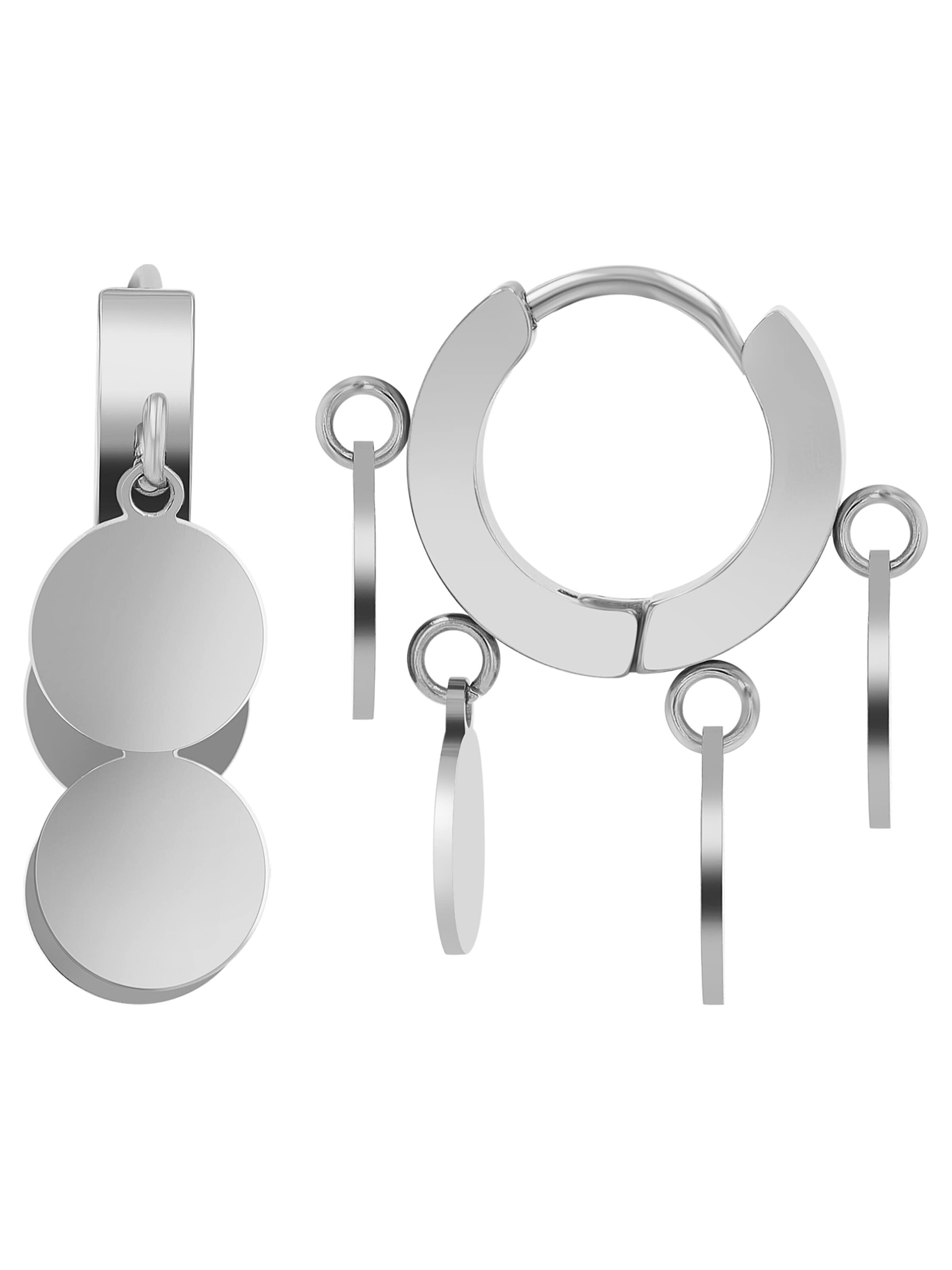 Akzent Earrings '"Viatrix" aus langlebigem Edelstahl, wasserfest' in Silver