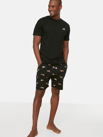 Pyjama court Trendyol en noir : devant