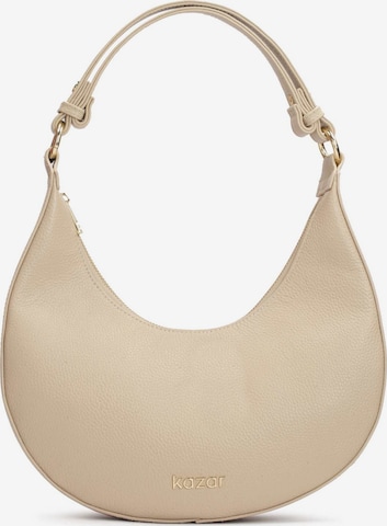 Sac bandoulière Kazar en beige : devant