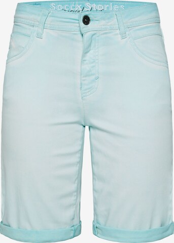 Soccx Regular Pants in Blue: front