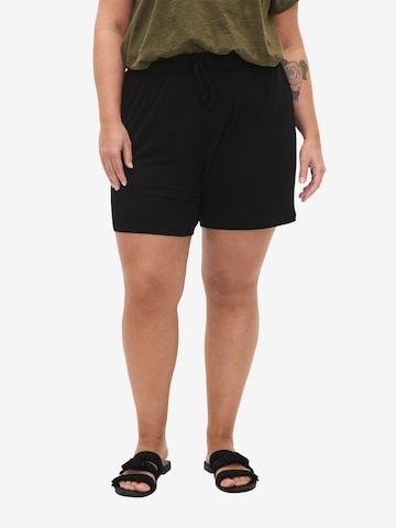 Zizzi Regular Trousers 'Carly' in Black: front