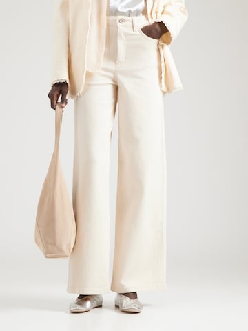 Wide Leg Jean 'MMColette' MOS MOSH en beige : devant