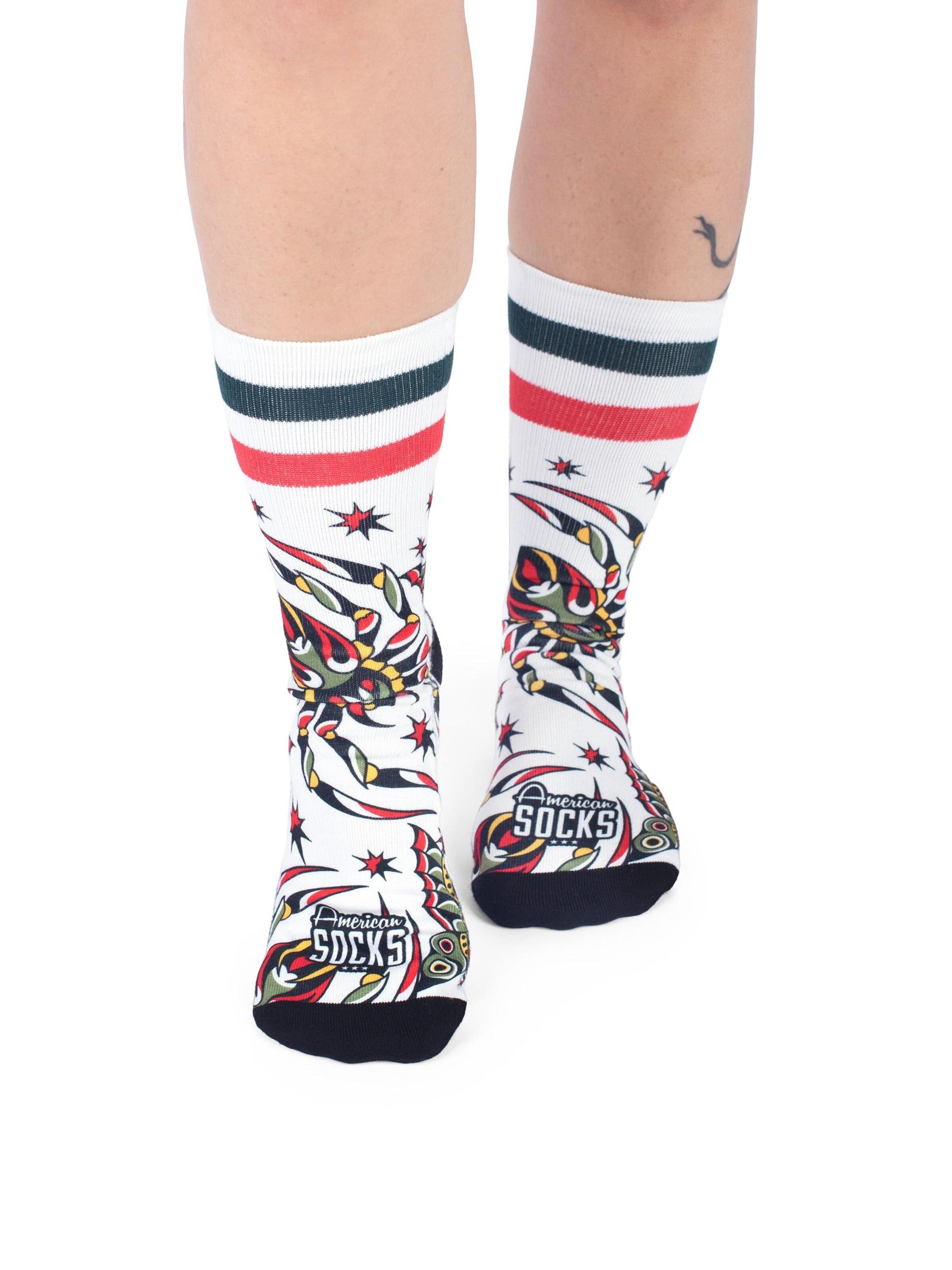 American Socks Socken 'Venom'‌‌‌‌‌‌ in Weiß