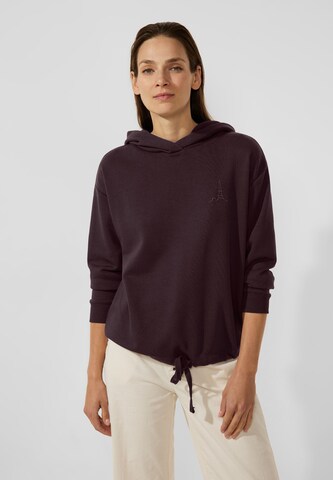 STREET ONE Sweatshirt in Brown: front