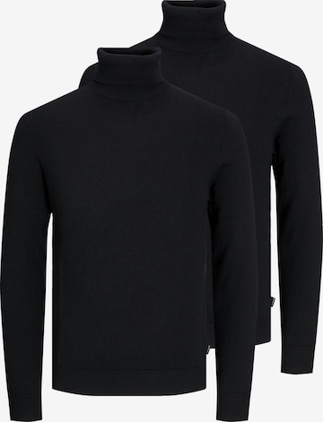 JACK & JONES Sweater 'Emil Knit' in Black: front