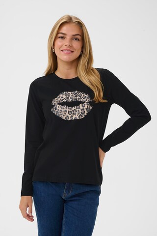 CULTURE - Camisa 'CUNorina' em preto: frente