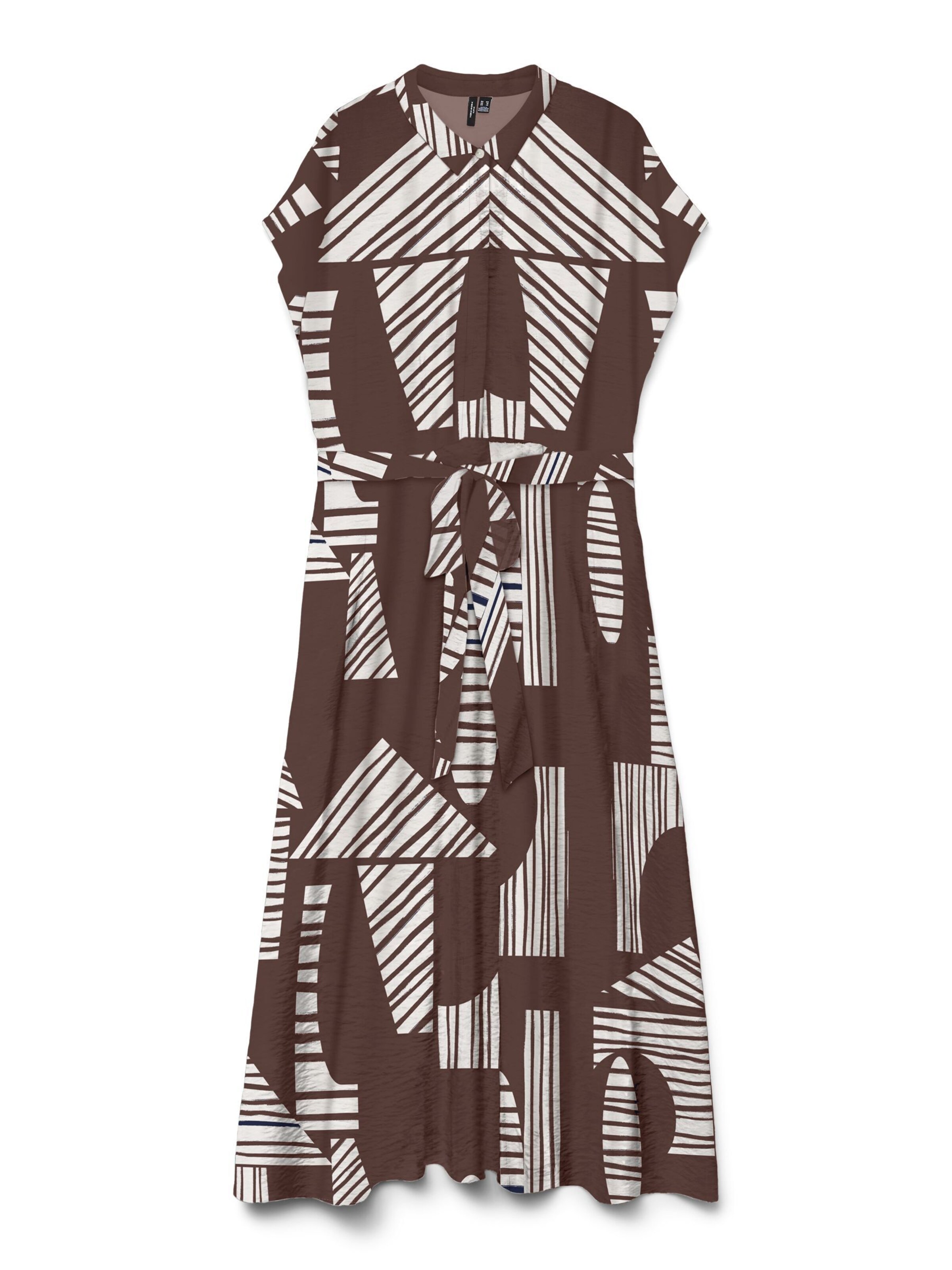 Robe-chemise 'VMCJosie' Vero Moda Curve en marron : devant