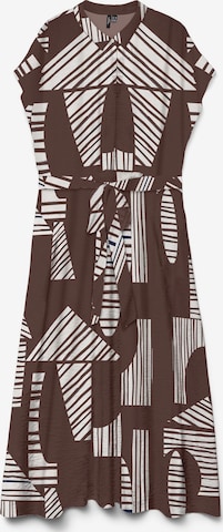 Robe-chemise 'VMCJosie' Vero Moda Curve en marron : devant