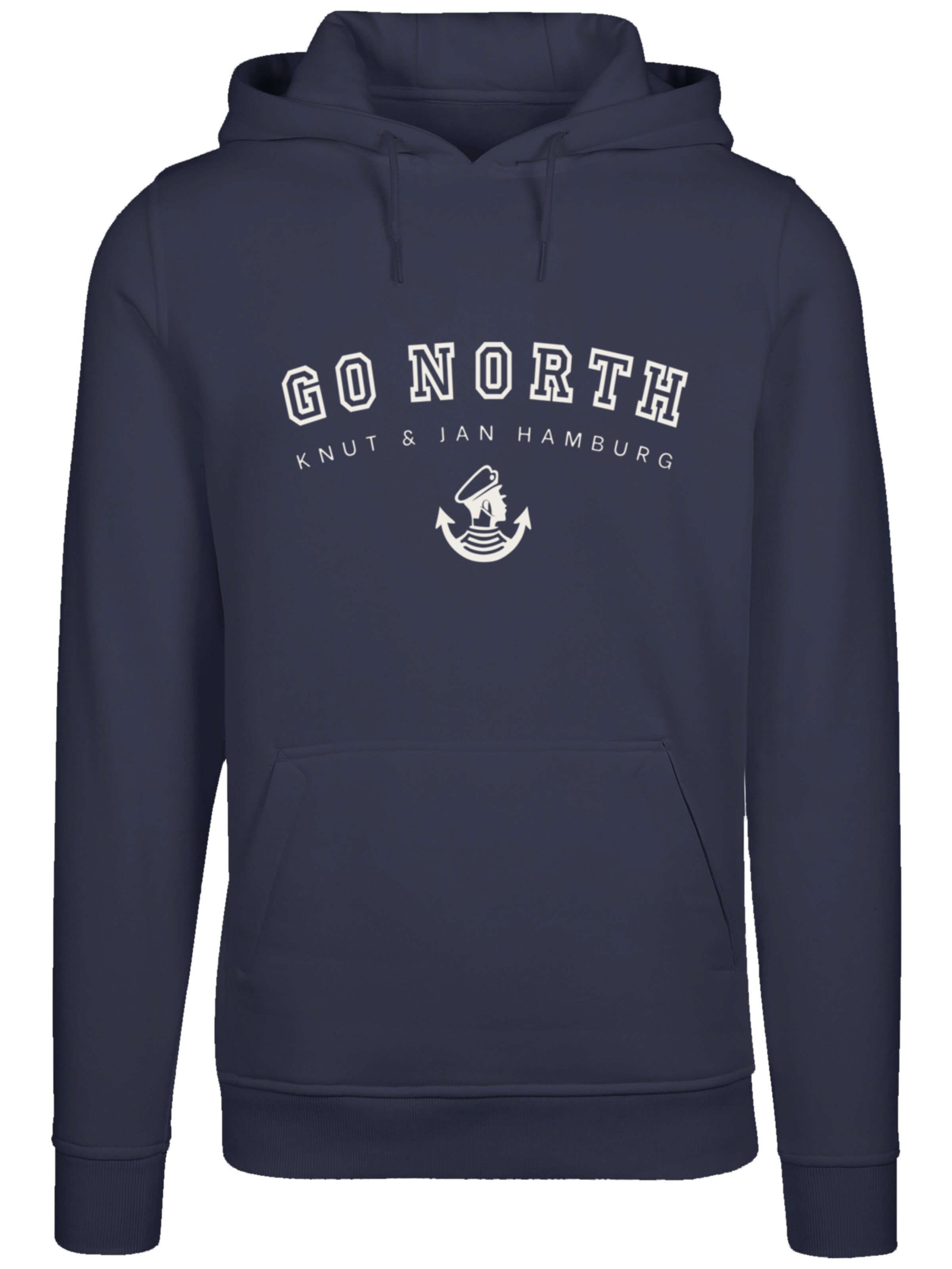 Sweat-shirt 'Go North' F4NT4STIC en bleu : devant