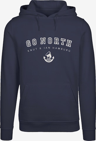F4NT4STIC Sweatshirt 'Go North' in Blauw: voorkant