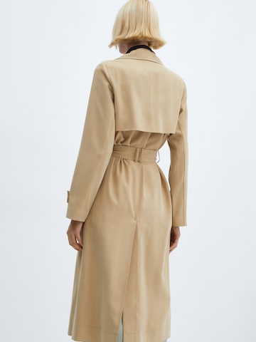 MANGO Between-Seasons Coat in Beige