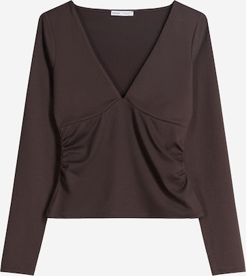 Bershka Shirt in Brown: front